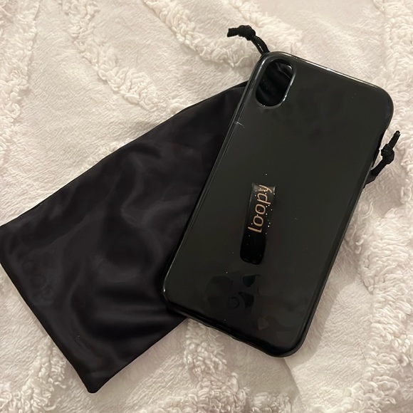 Loopy iPhone XR phone case. Black leopard print with case holder. Like new! - Picture 1 of 1